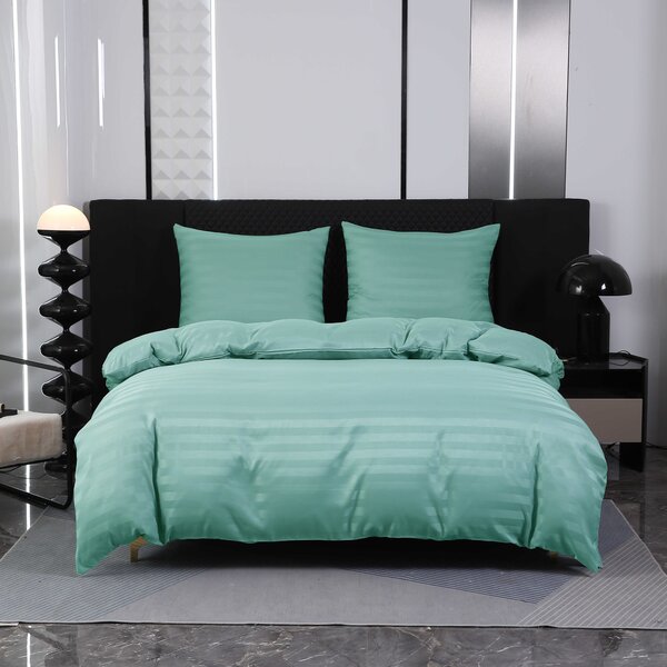 Hotelové obliečky z mikrovlákna JASMINE mentolové - prúžok 2 cm Rozmer obliečky: 70 x 90 cm | 140 x 200 cm