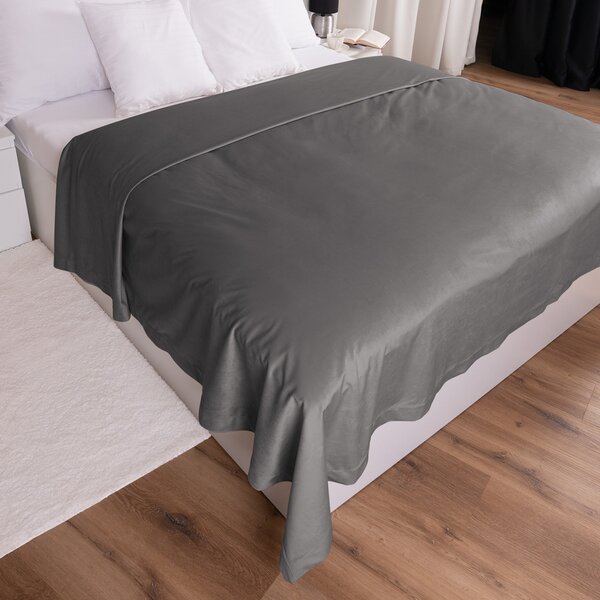 Biante Zamatový prehoz na posteľ Velvet Prémium SVP-017 Tmavo sivý 140x200 cm