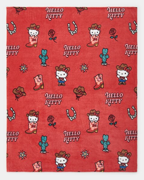 Sinsay - Deka s kovbojským motívom Hello Kitty - červená