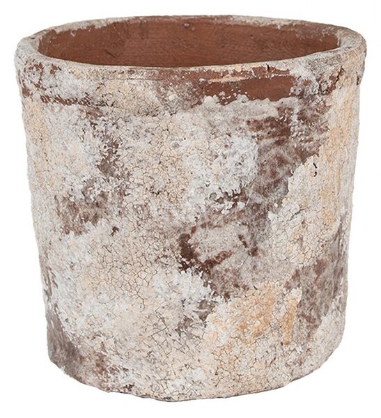 Dekoratívny béžový antik terakotový džbán Teracci - Ø 18*15 cm - Clayre & Eef