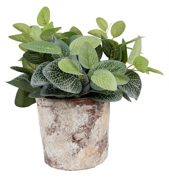 Dekoratívny béžový antik terakotový džbán Teracci - Ø 18*15 cm - Clayre & Eef