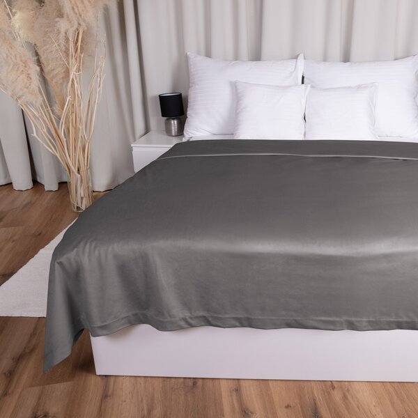 Biante Zamatový prehoz na posteľ Velvet Prémium SVP-017 Tmavo sivý 140x200 cm