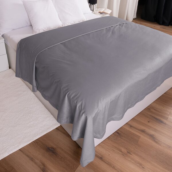Biante Zamatový prehoz na posteľ Velvet Prémium SVP-013 Sivý 140x200 cm