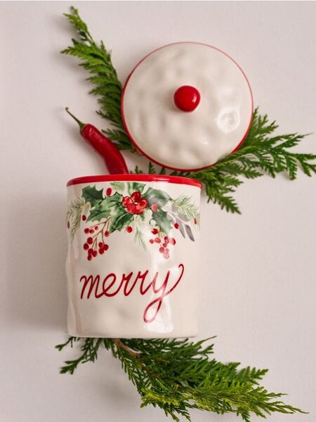 Sinsay - Úložný box s nápisom Merry - viacfarebná