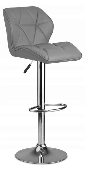 Barová stolička SEVILLA s ekokože - šedá