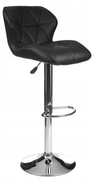 SUPPLIES SEVILLA Barová kožená stolička - čierna farba