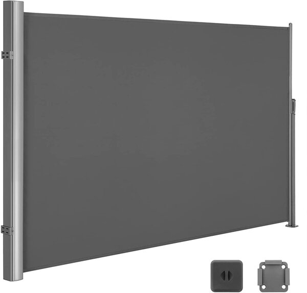 SONGMICS Bočná markíza Orrine 180x400 cm tmavo šedá