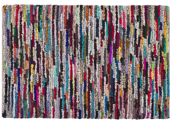 Koberec viacfarebný zmes polyesteru a bavlny 160 x 230 cm ručne tkaný obdĺžnikový boho orientálny dizajn