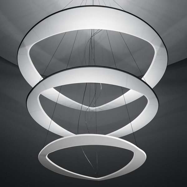 ICONE Diadema - biele dizajnové závesné LED svietidlo