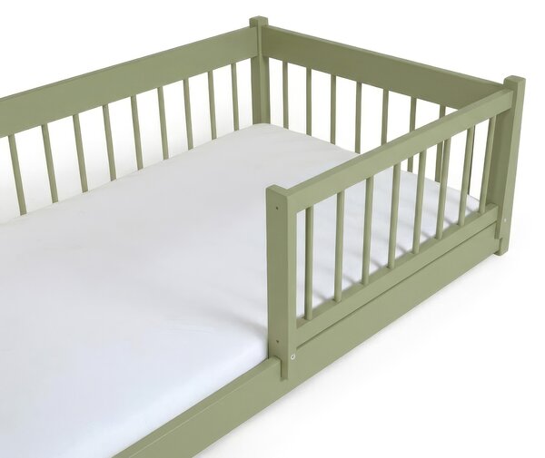 Wilsondo Detská drevená montessori posteľ 180x80 Lesanka - olivová