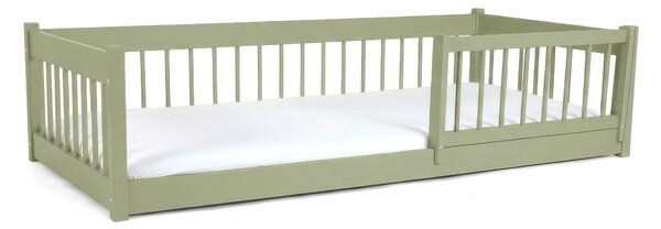 Wilsondo Detská drevená montessori posteľ 180x80 Lesanka - olivová