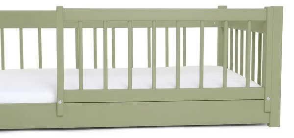Wilsondo Detská drevená montessori posteľ 180x80 Lesanka - olivová