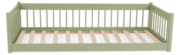 Wilsondo Detská drevená montessori posteľ 180x80 Lesanka - olivová