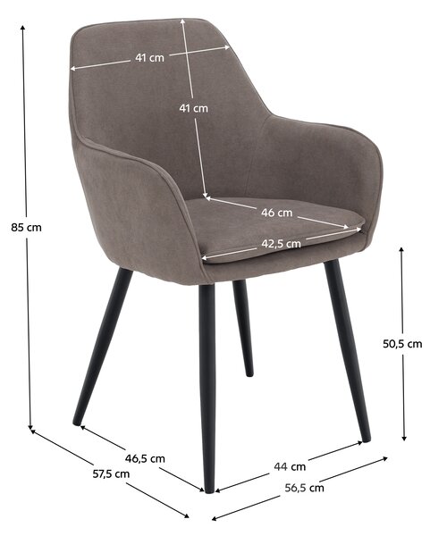 KONDELA Dizajnové kreslo, sivohnedá Taupe/čierna, ILKOM