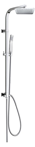 Mereo Sprchová súprava Quatro, nerezová hlavová sprcha a jednopolohová ručná sprcha Variant: Sprchový set Quatro s tyčí, hadicí, ruční a talíř. hrana…