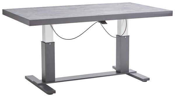 STÔL NA TERASU, kov, sklo, 141/80/50-70 cm Amatio - Záhradné stoly