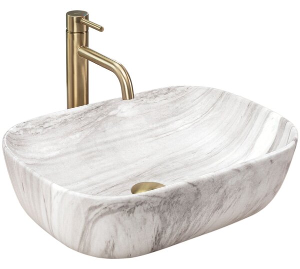 Rea Belinda Ash, umývadlo na dosku 460x330x135 cm, imitácia kameňa matná, REA-U3324