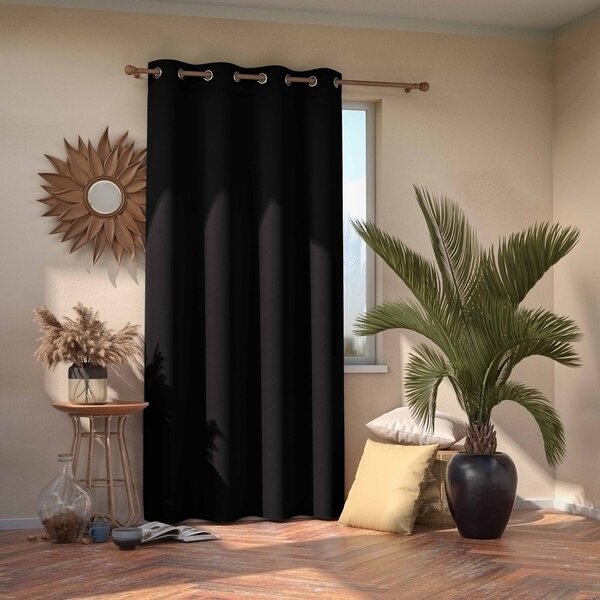 Čierny dimout záves 140x245 cm Kierra – Restilo