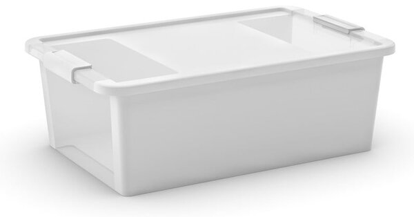 Biely plastový úložný box s vekom 55x35x19 cm Bi-Box M – KIS
