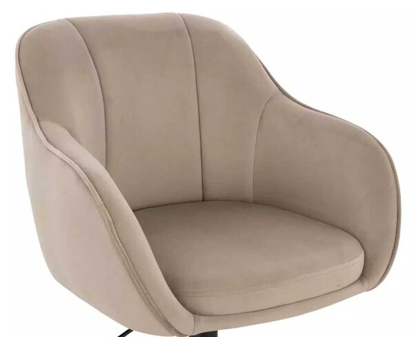 LuxuryForm DESIGN Barová stolička AVOLA VELUR na striebornom tanieri - latte