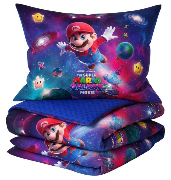 3D Bavlnené obliečky MARIO GALAXY farebné, 100% bavlna Rozmer obliečky: 70 x 80 cm | 140 x 200 cm