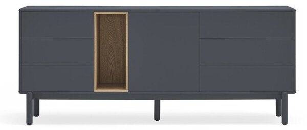 Tmavosivá nízka komoda 180x76 cm Corvo - Teulat