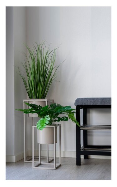 Súprava 2 béžových kovových kvetináčov House Nordic Marla