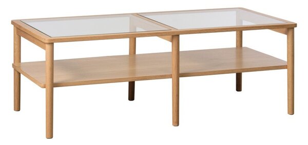 Sklenený konferenčný stolík v prírodnej farbe 60x120 cm Elba – Unique Furniture