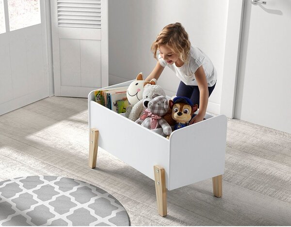 Biely detský úložný box 80x39x48 cm Kiddy – Vipack