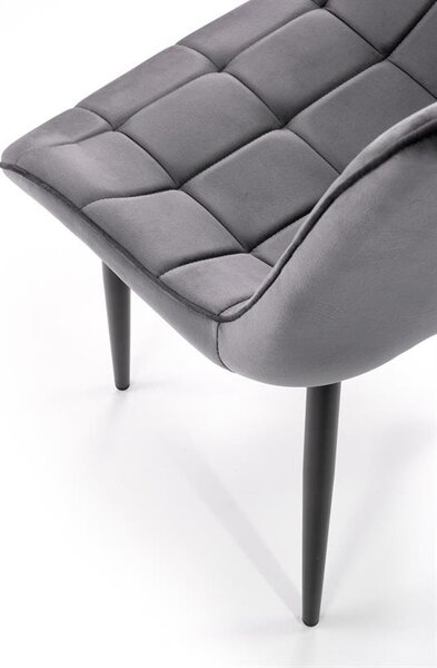 Halmar K580 jedálenská stolička, látka VELVET 21 sivá