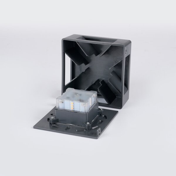 Brilagi - LED vonkajšie nástenné svietidlo QUADRAY LED/6W/230V antracit IP54