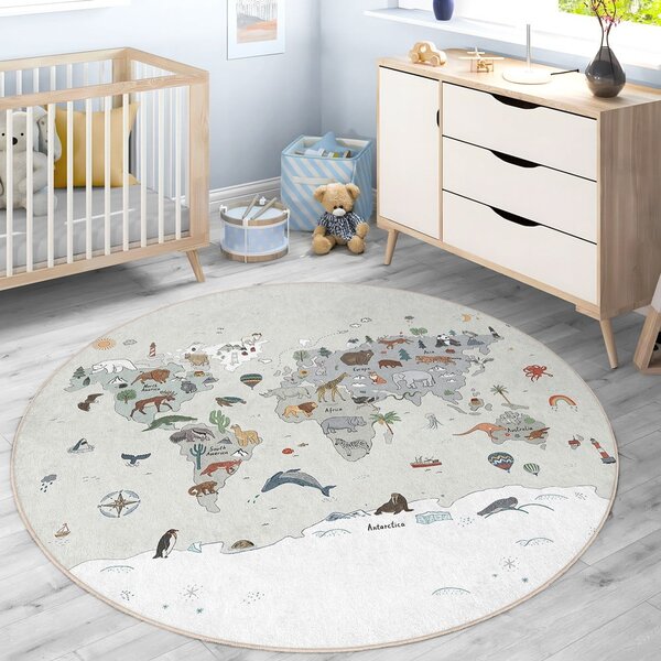 Prateľný detský hrací koberec ø150 cm Big World – Mila Home