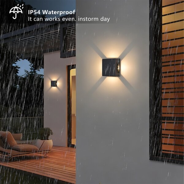 Brilagi - vonkajšie nástenné LED svietidlo QUADRAY LED/6W/230V čierne IP54