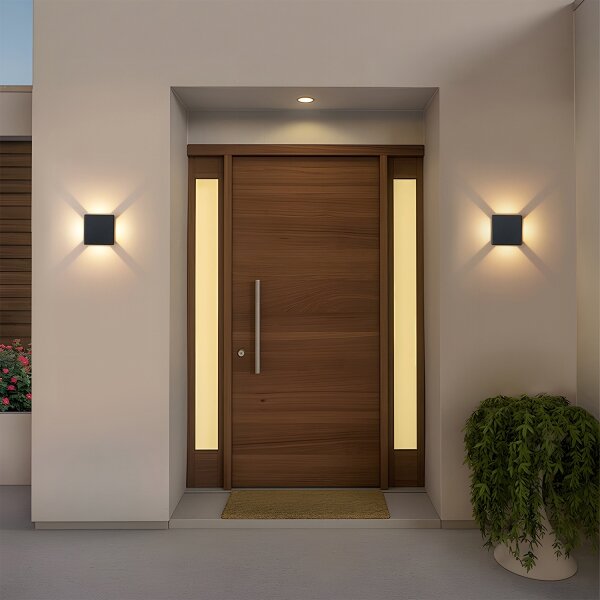 Brilagi - vonkajšie nástenné LED svietidlo QUADRAY LED/6W/230V čierne IP54