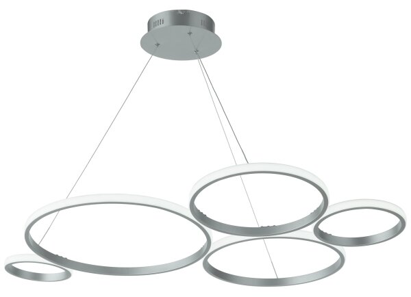 Ondaluce - LED stmievateľný závesný luster na lanku POIS LED/60W/230V strieborná