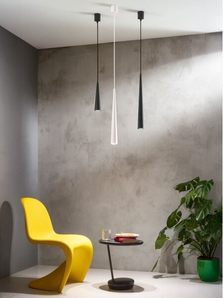 Ondaluce - Závesné svietidlo na lanku NOA 1xGU10/20W/230V priemer 5,5 cm čierna