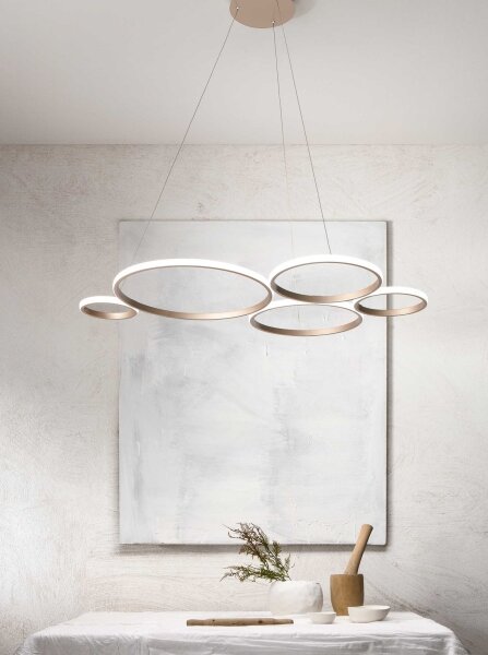 Ondaluce - stmievateľný LED luster na lane POIS LED/60W/230V zlatý