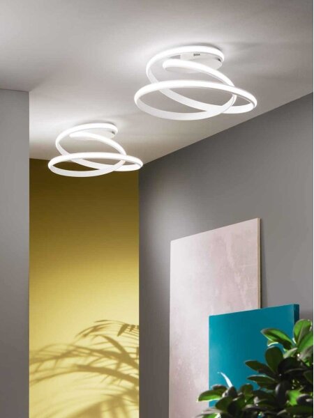 Ondaluce - LED stmievateľné stropné svietidlo VUELTA LED/37W/230V pr. 55 cm biela