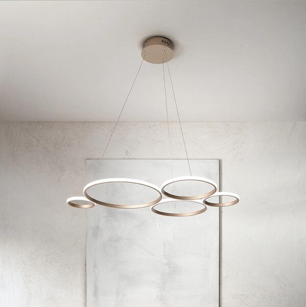 Ondaluce - stmievateľný LED luster na lane POIS LED/60W/230V zlatý