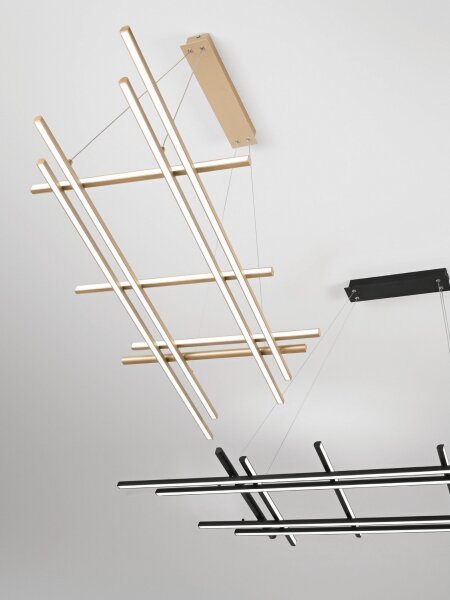 Ondaluce - LED stmievateľný luster na lanku MOVIDA LED/114W/230V čierna