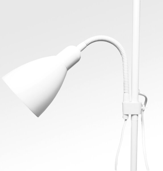 Stojacia lampa WENDY 1xE27/100W/230V + 1xE14/40W biela