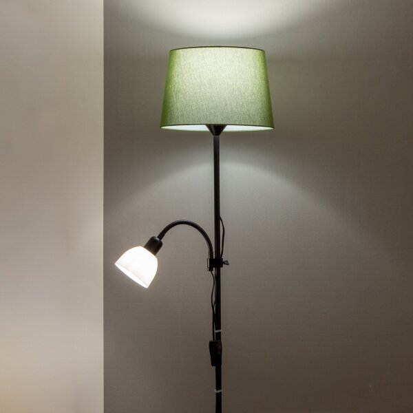 Brilagi - Stojacia lampa CERIA 1xE27/100W/230V + 1xE14/25W čierna/zelená