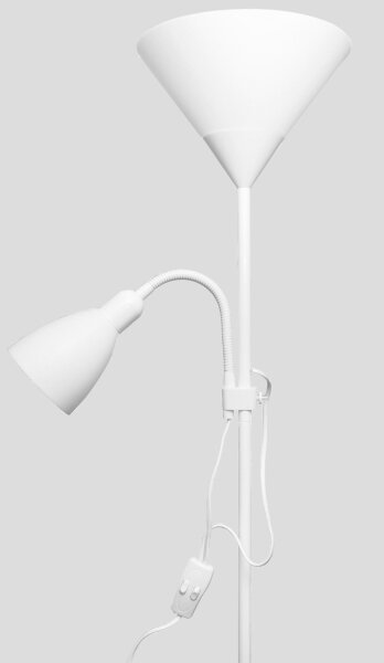 Stojacia lampa WENDY 1xE27/100W/230V + 1xE14/40W biela