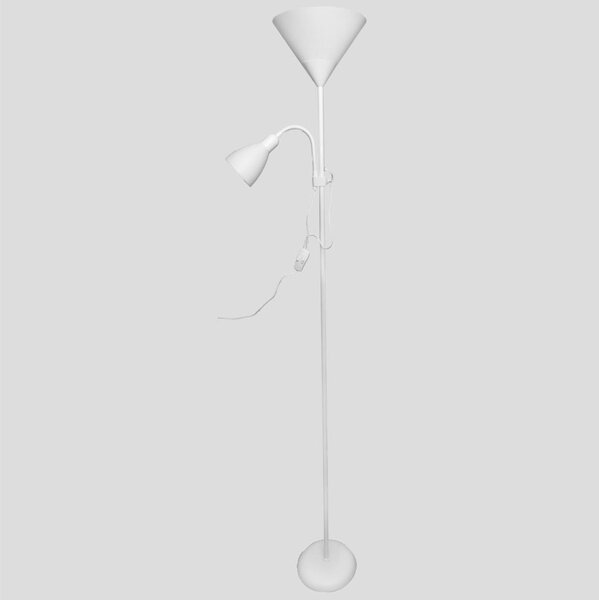 Stojacia lampa WENDY 1xE27/100W/230V + 1xE14/40W biela