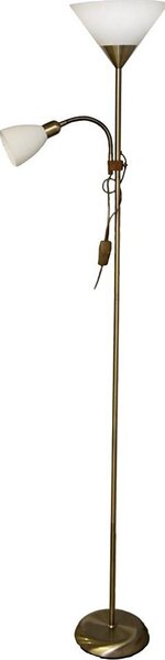 Stojacia lampa WENDY 1xE27/100W/230V + 1xE14/40W mosadz