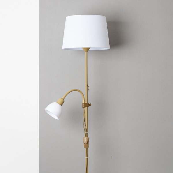 Brilagi - Stojacia lampa CERIA 1xE27/100W/230V + 1xE14/25W zlatá/biela