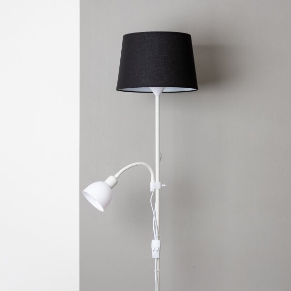 Brilagi - Stojacia lampa CERIA 1xE27/100W/230V + 1xE14/25W biela/čierna