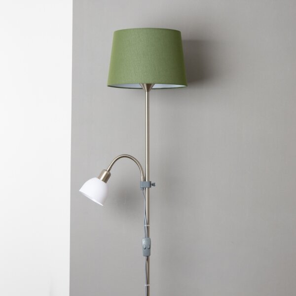 Brilagi - Stojacia lampa CERIA 1xE27/100W/230V + 1xE14/25W matný chróm/zelená