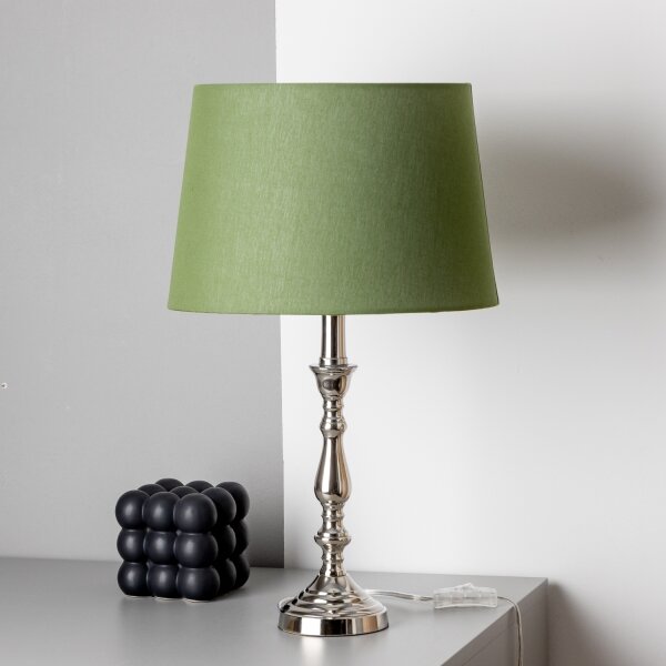 Brilagi - Stolná lampa CERIA 1xE27/60W/230V pr. 30 cm lesklý chróm/zelená