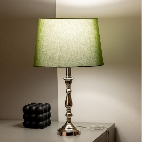Brilagi - Stolná lampa CERIA 1xE27/60W/230V pr. 30 cm lesklý chróm/zelená
